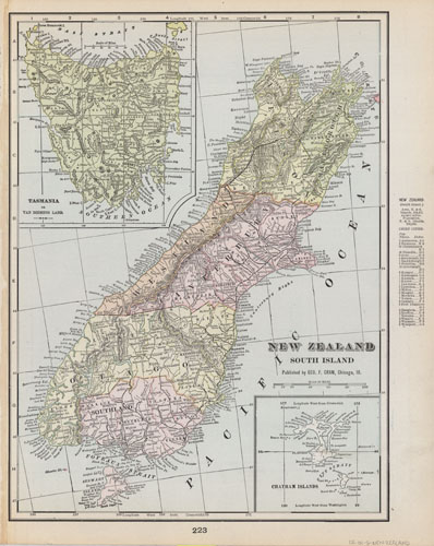 Map of New Zealand -  South Island