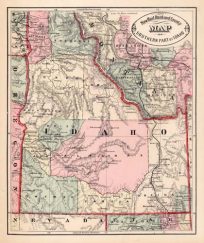 New Rail Road and County Map of Southern Part of Idaho