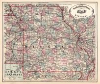 New Rail Road and County Map of Missouri