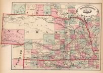 New Rail Road and County Map of Nebraska