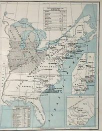 Map of the Original and 1787 Territory- Contributions to the Constitution
