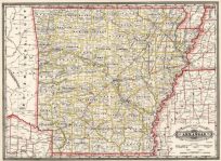 Railroad and County Map of Arkansas