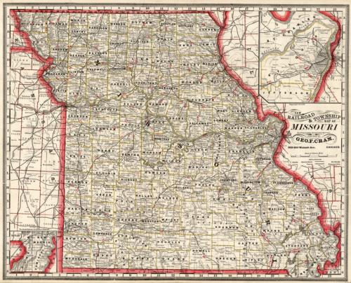Railroad and Township Map of Missouri Railroad and Township Map of Missouri