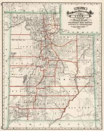 Railroad and Township Map of Utah