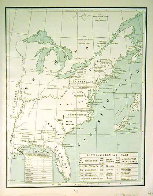 Map of Original American Colonies
