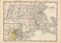 Crams New Railroad and County Map of Massachusetts and Rhode Island'