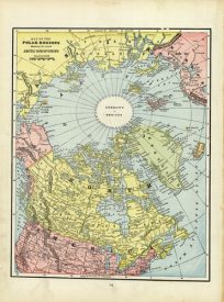 Map of the Polar Regions Showing the Recent Arctic Discoveries