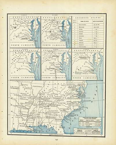 Period VII - 1860 to 1865 - 5 Years - Secession