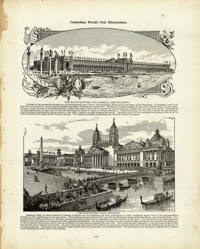 The Manufactures and Liberal Arts Building/The Machinery Hall Building (1893 Chicago Worlds Fair)'