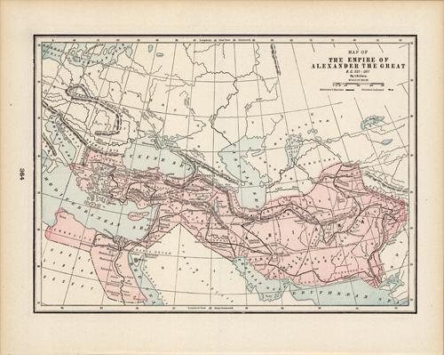 Map of The Empire of Alexander the Great B.C 331-301