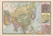 Asia with insets of Jerusalem