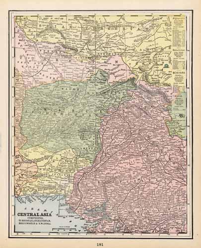 Central Asia comprising Turkestan