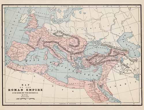 Map of the Roman Empire in the Second and Third Centuries A.D.