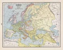 Map of Europe in Napoleons Time About A.D. 1810'