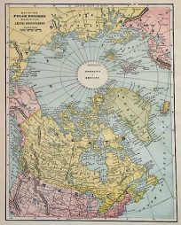 Map of the Polar Regions Showing the Recent Arctic Discoveries