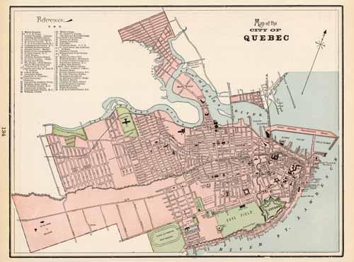 Map of the City of Quebec