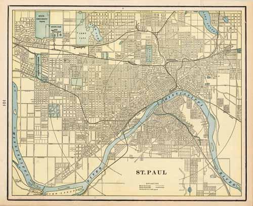 Map of St. Paul (Minnesota)