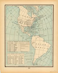 United States - Table of Periods 1491-1886 (396 Years) - Six Noted Men Sent By Spain