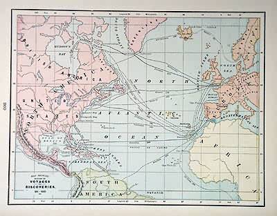 Map Showing Routes of Voyages and Discoveries