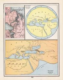 The World According to Herodotus. The World Showing the Primitive Settlements of the Descendants of Noah. The World According to Hectaeus.