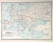 Europe Showing the General Direction of the Barbarian Inroads on the Fall of the Roman Empire