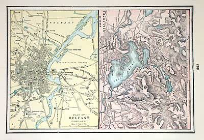 Plan of Belfast (Ireland) and Lakes of Killarney