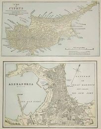 A Map of Cyprus / Alexandria ( Eqypt )