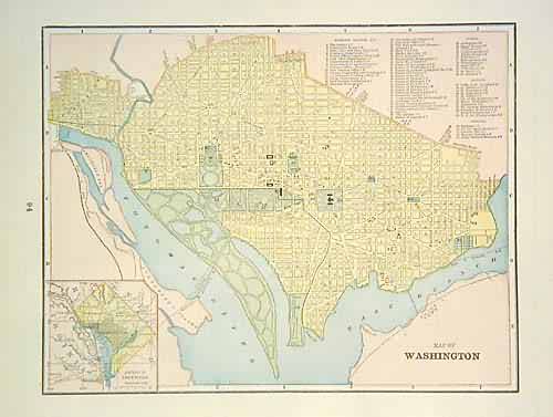 Map Of Washington D.c. - Art Source International