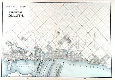 Offical Map of The City of Duluth