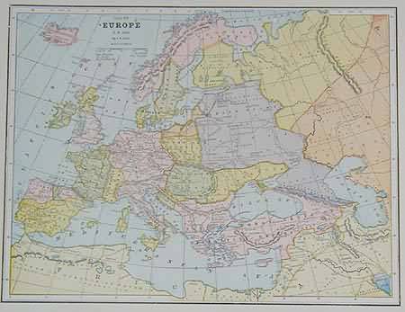 Map of Europe A.D 1000