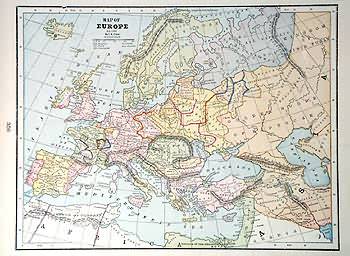 Map Of Europe A D Art Source International