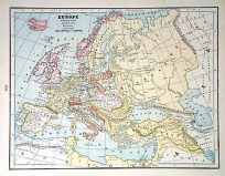 Map of Europe in Napoleons Time About A.D. 1810'