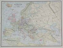 Map of Europe Since Treaty of Berlin (A.D 1878)