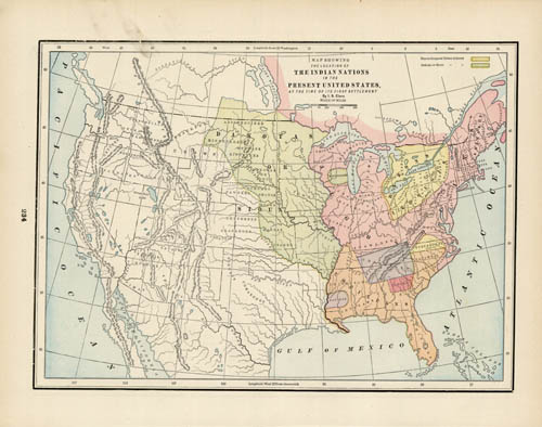 Indian Nations in the Present United States at the time of the first settlement