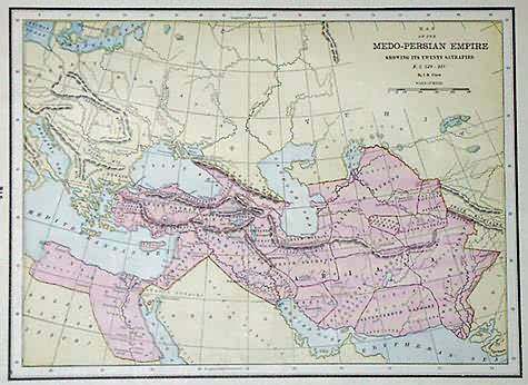 Map of the Medo-Persian Empire Showing Its Twenty Satrapies' - Art ...