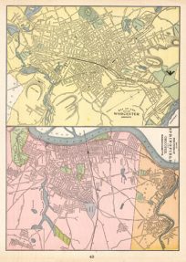 Map of the City of Worcester; Map of the Cities of Springfield and Chicopee