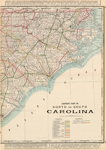 Eastern Part of North and South Carolina