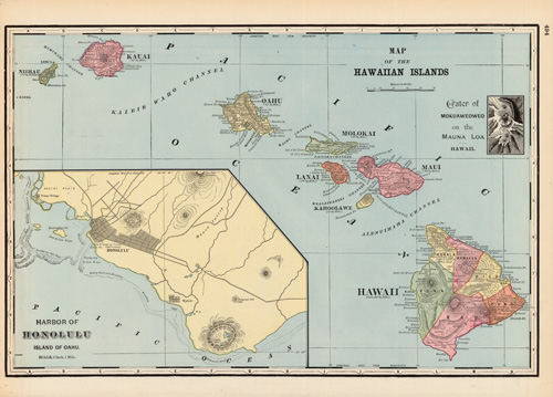 Map of the Hawaiian Islands