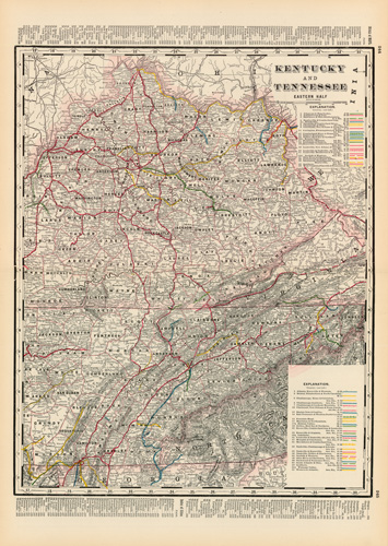 Kentucky and Tennessee - Eastern Half
