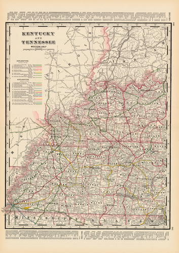 Kentucky and Tennessee - Western Half