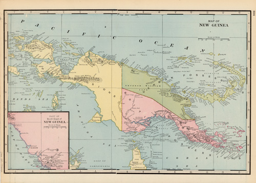 Map of New Guinea - Art Source International