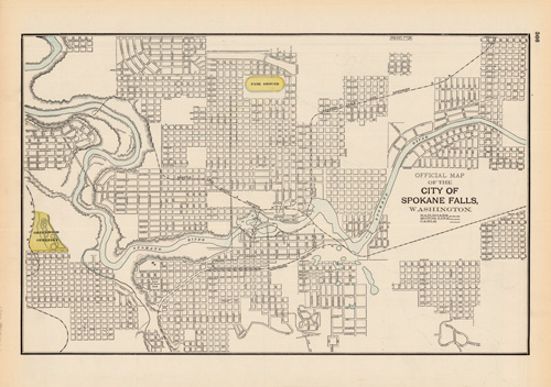 Official Map of the City of Spokane Falls