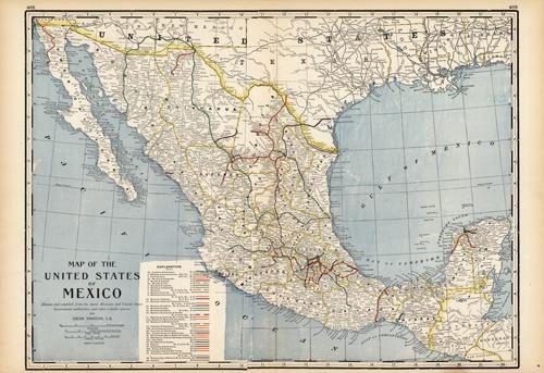 Map of the United States of Mexico