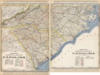 Western and Eastern Part of North and South Carolina