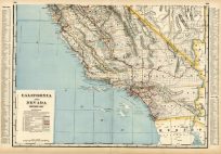 California and Nevada Souther Half (Railroad Map)