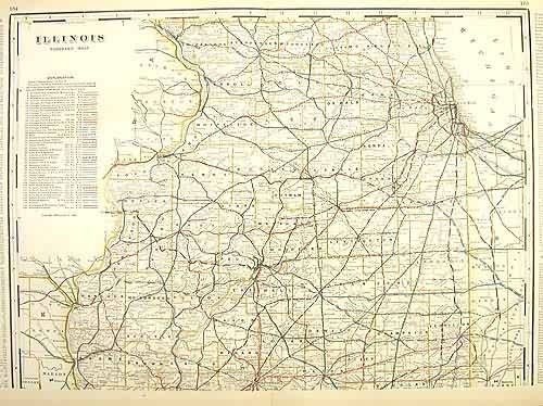 Illinois Northern Half (Railroad Map)