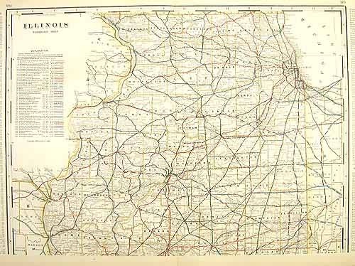 Illinois Northern Half (Railroad Map) - Art Source International