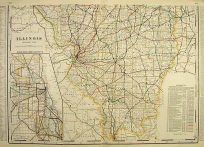 Illinois Souther Half (Railroad Map)