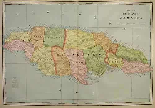 Map of the Island of Jamaica Map of the Island of Jamaica