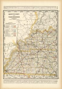 Kentucky and Tennessee Western Half (Railroad Map)